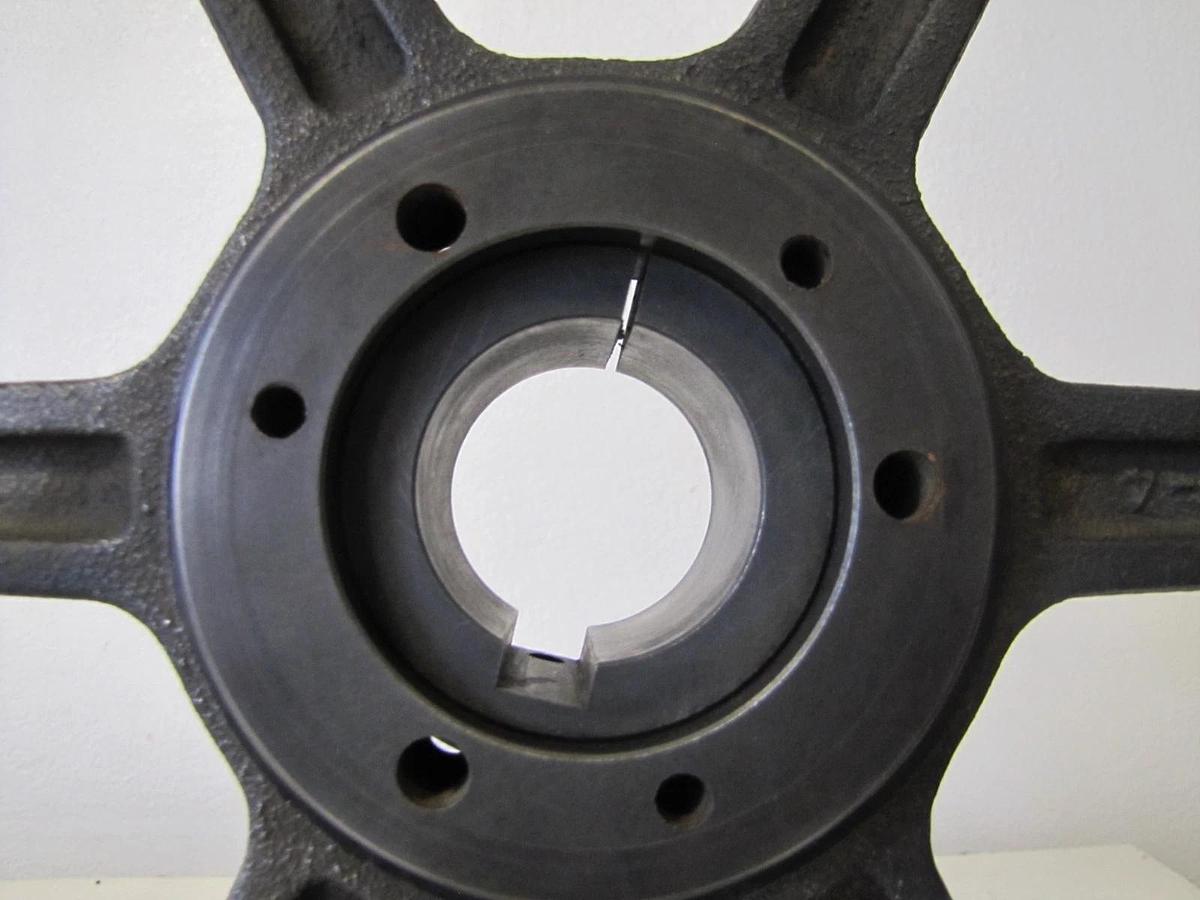 Used Four Groove 14" OD Pulley & 1-7/8" Keyed Bore Bushing 4-3V14 OSK