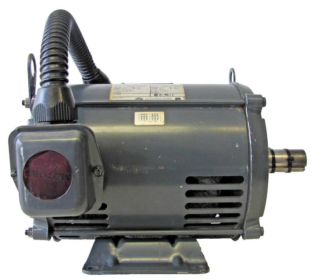 Used U.S. Electrical 10HP Electric Motor 208-230/460V 3 Ph 3505 RPM 1-3/8" Dia. 213T