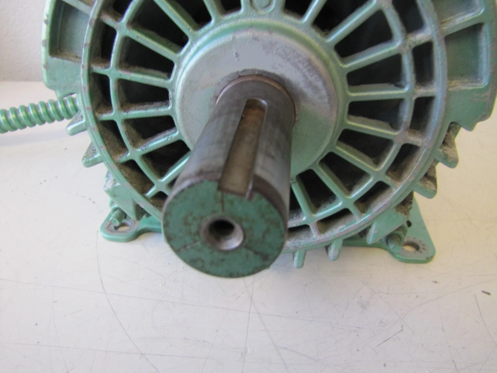 Used US Electrical 5HP Motor 208-230/460V 3 Phase 184T Frame 1735 RPM 1-1/8 Shaft
