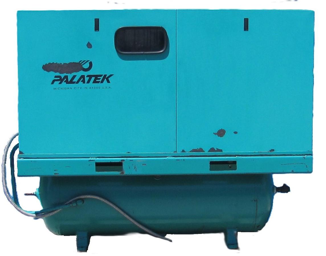 Used Sullivan Palatek 15 HP Rotary Screw Air Compressor with 120 Gallon Tank 51 CFM