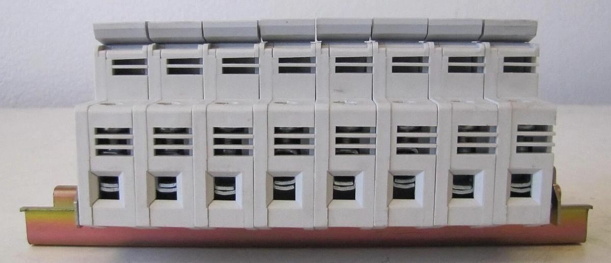 Used Lot of 8 Siemens 3NW7011 Modular Fuse Holders for Class CC Fuses 32 amp 30A DIN