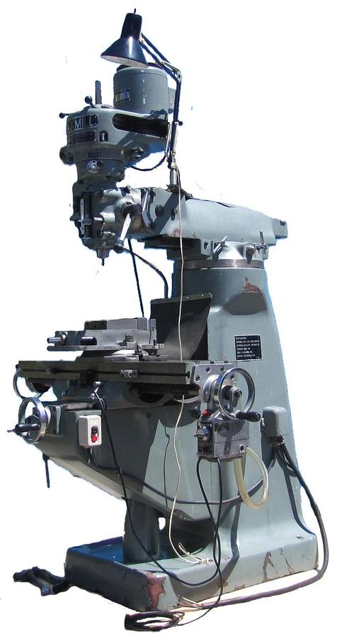 Used Maxmill 2HP Mill Drilling Milling Machine Power Table Auto Feed Coolant 6in Vise