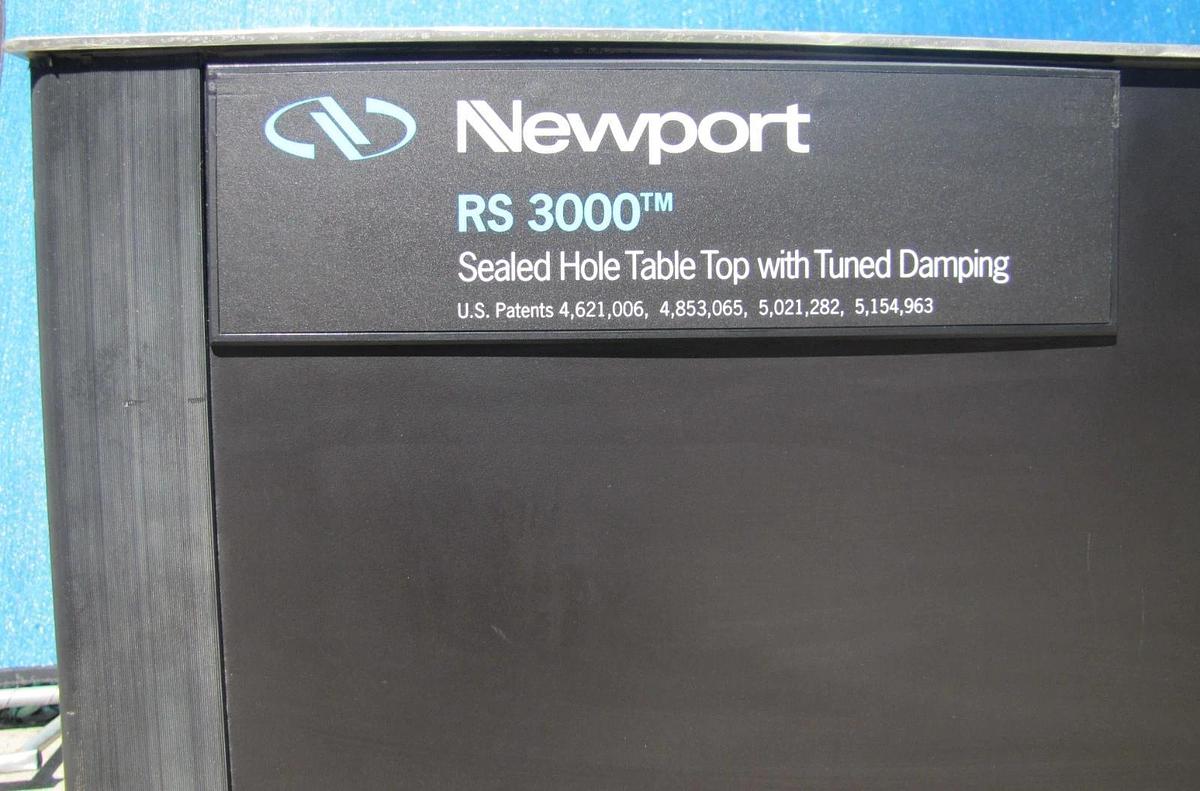 Used Newport RS 3000 10' x 2' Optical Breadboard Sealed Hole Table Top with Legs