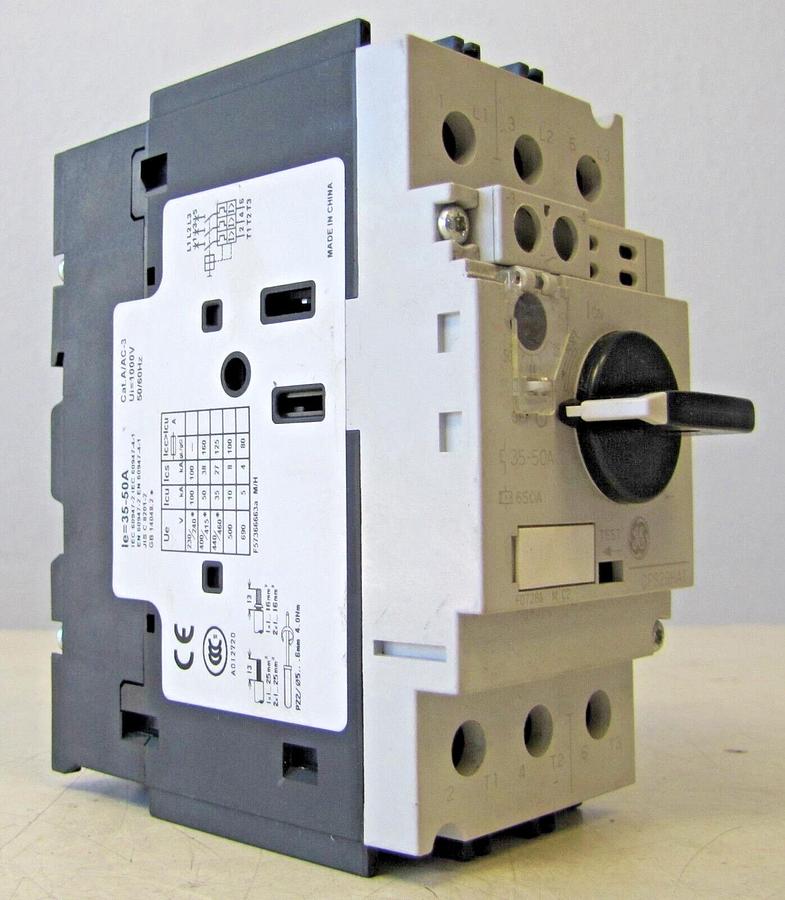 Used GE General Electric GPS2BHAT Manual Motor Starter Contactor 35 - 50A 1000V