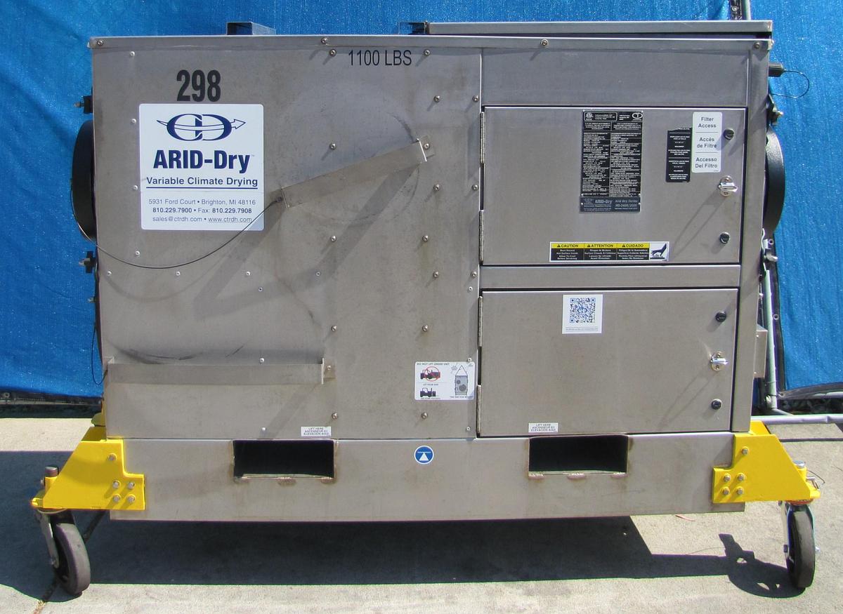 Used ARID Dry MS-2400/2000 Skid Mounted Desiccant Dehumidifier 2000 CFM 460V 3 PH