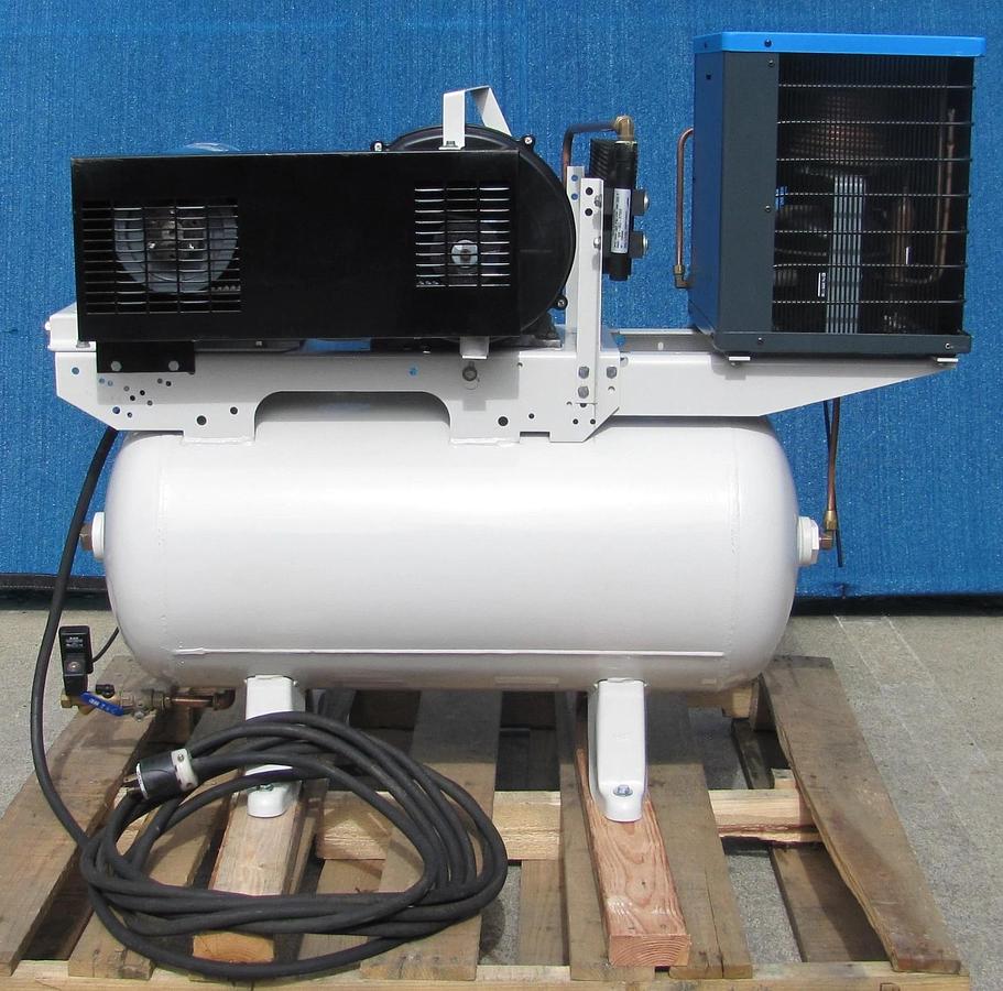 Used Powerex Oilless 3HP Scroll Air Compressor STS030134 with Tank and Air Dryer