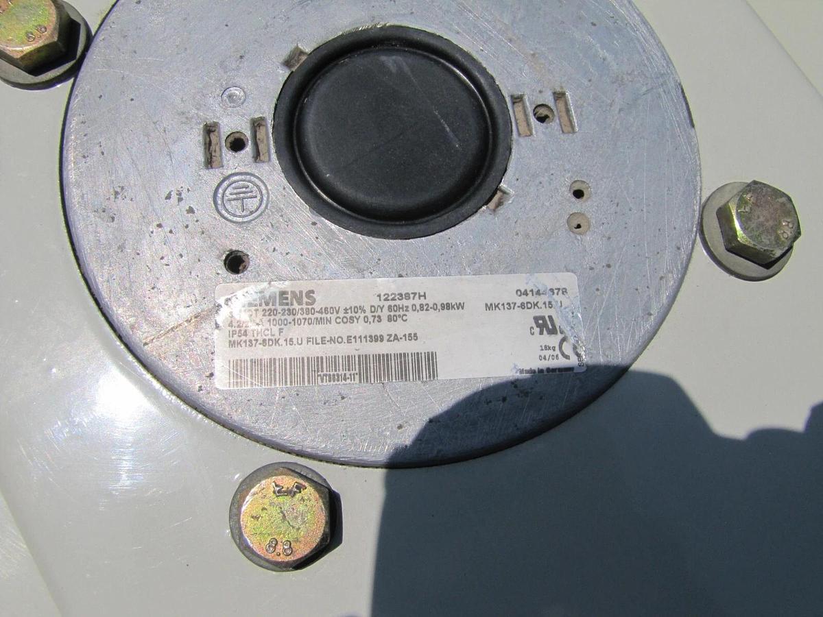 Used Siemens 1613 8532 10 Centrifugal Blower Fan 22" Diameter 230/460V 3 Phase