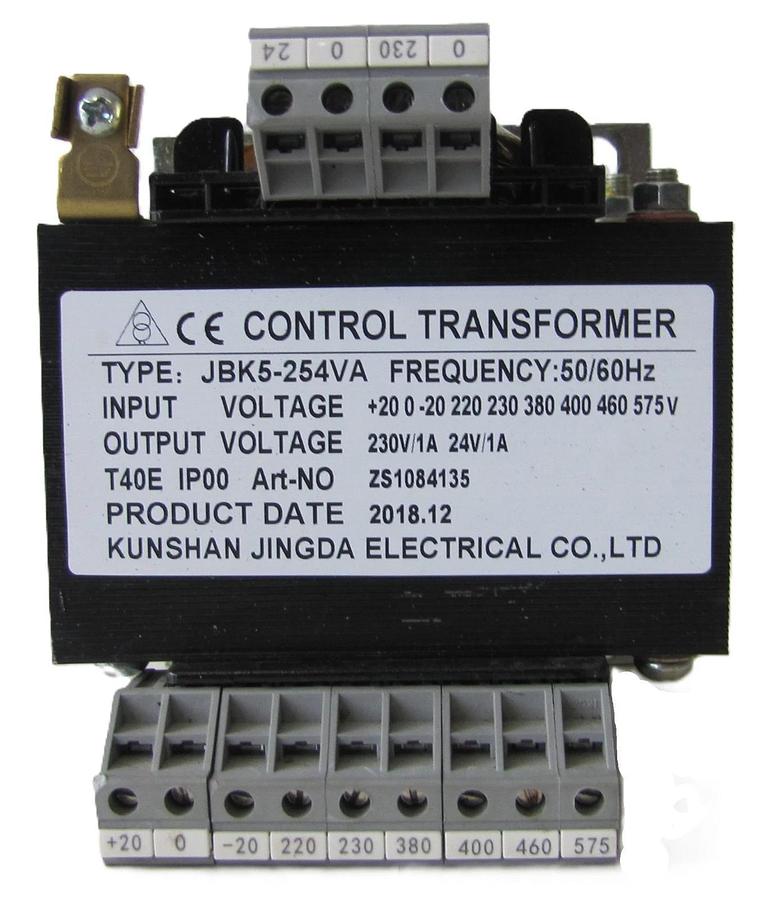 Used Kunshan Jingda 250 VA Control Transformer 230/460V Input 230V & 24V Output