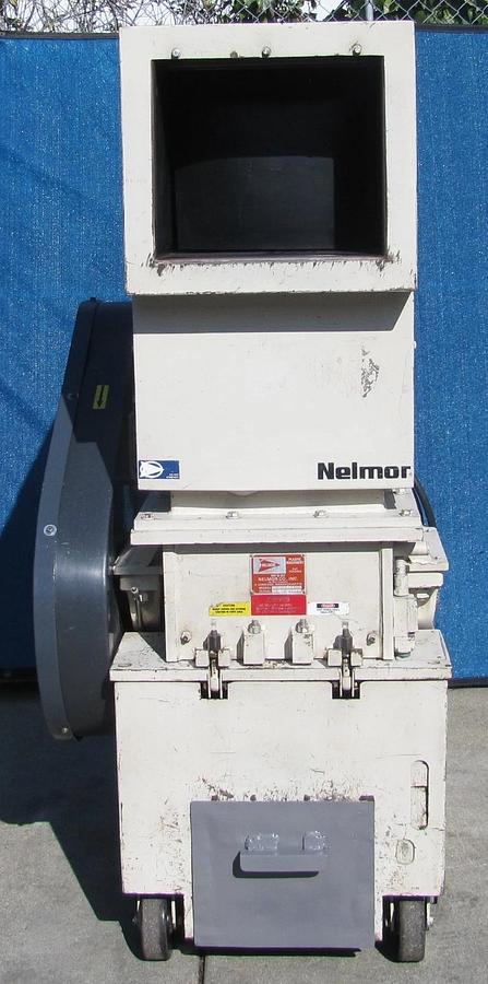 Used Nelmor AEC 10 HP Plastic Granulator Chopper Grinder Machine G1215P1 230V 3 Phase