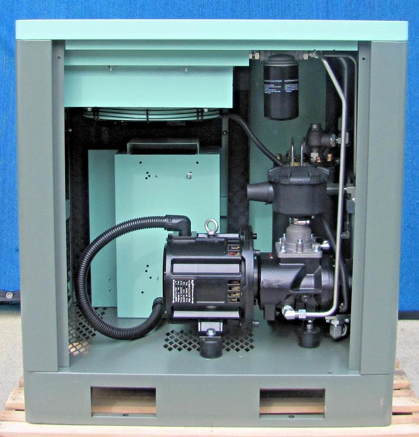 Used 2026 Maximus 10 HP Rotary Screw Air Compressor VFD 230V Single Phase