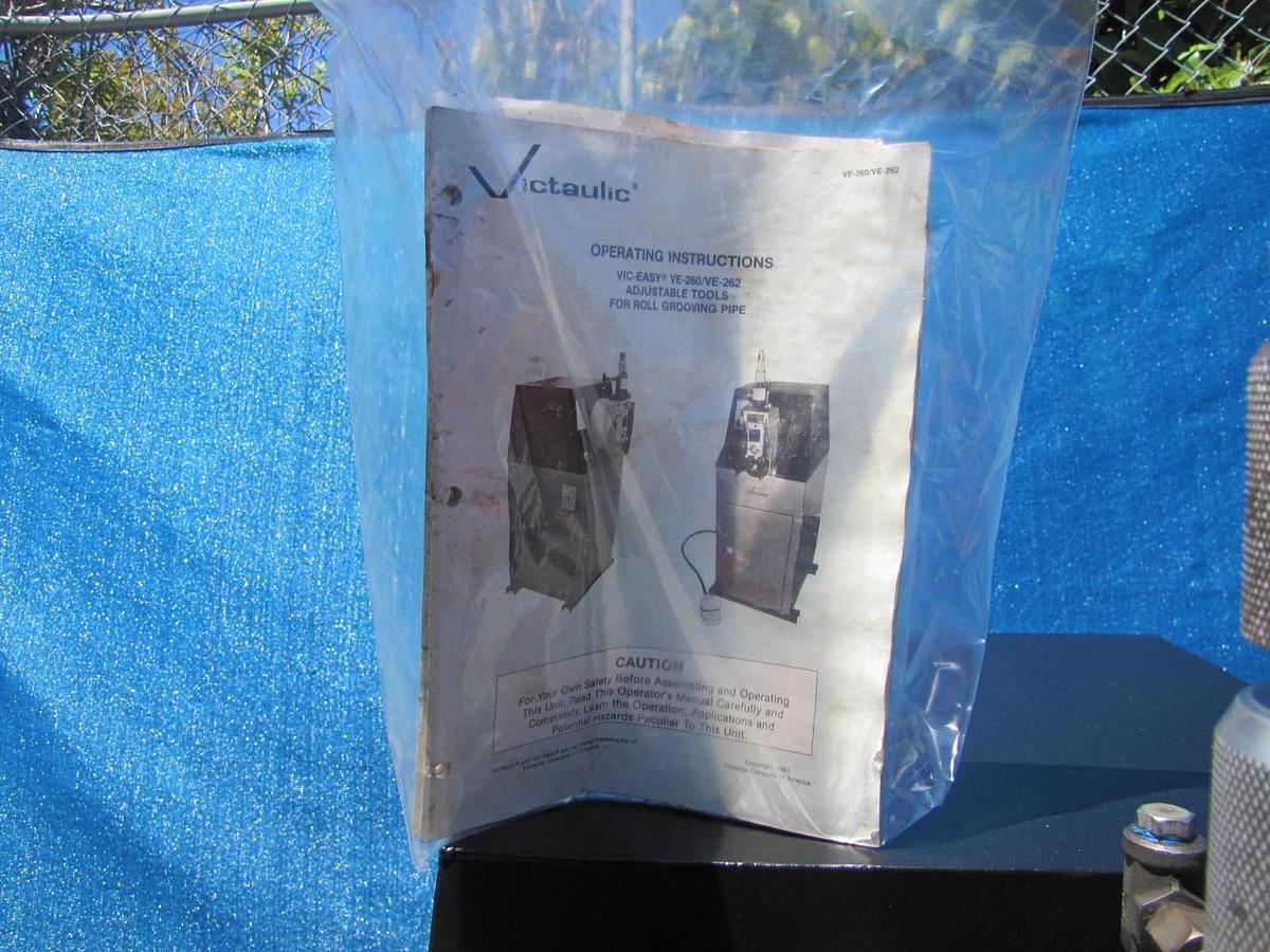 Used Victaulic VE-262 Hydraulic Pipe Groover 2" to 16" Pipe Grooving Machine 230V 1PH