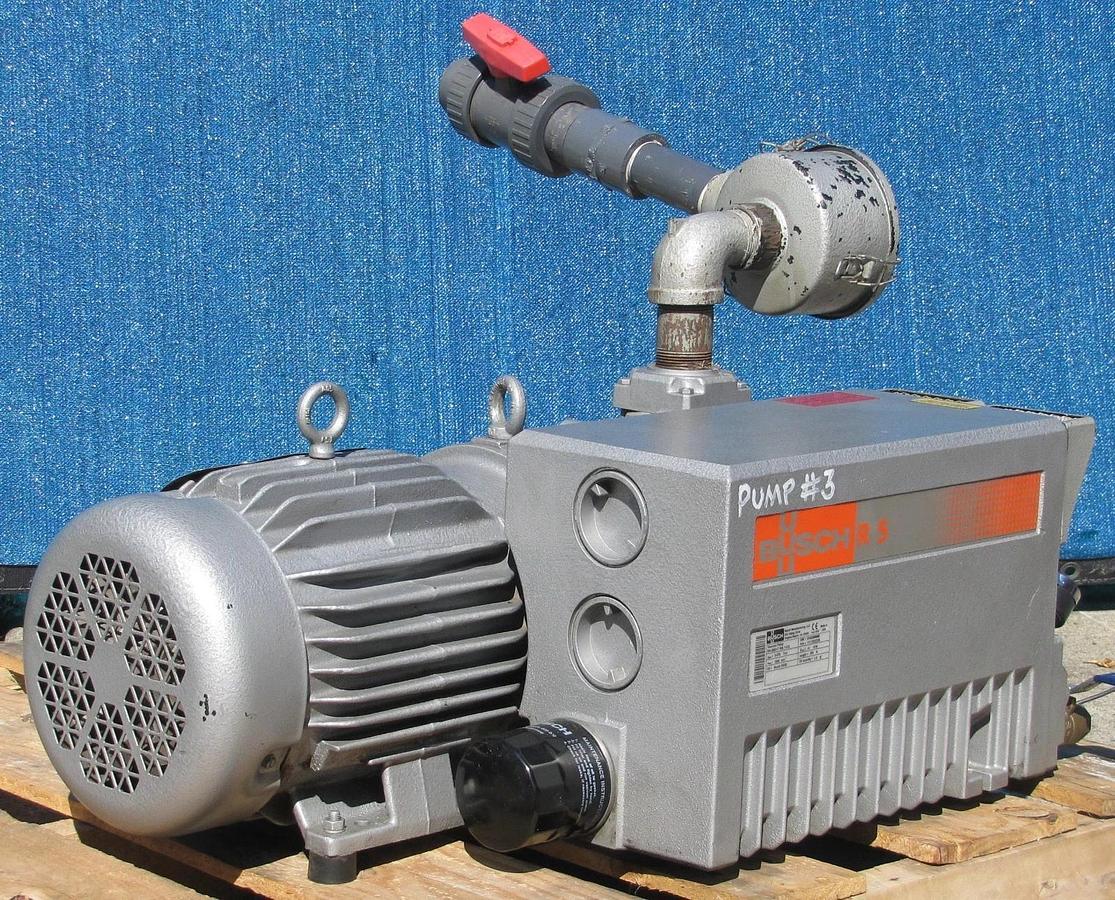 Used Busch R5 Oil Lubricated Rotary Vane Vacuum Pump 41 CFM 3HP Baldor Motor #3
