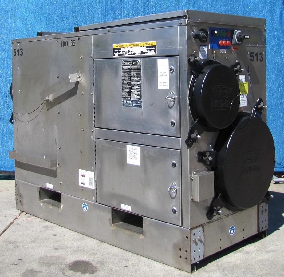 Used ARID Dry MS-2400/2000 Skid Mounted Desiccant Dehumidifier 2000 CFM 460V 3 PH