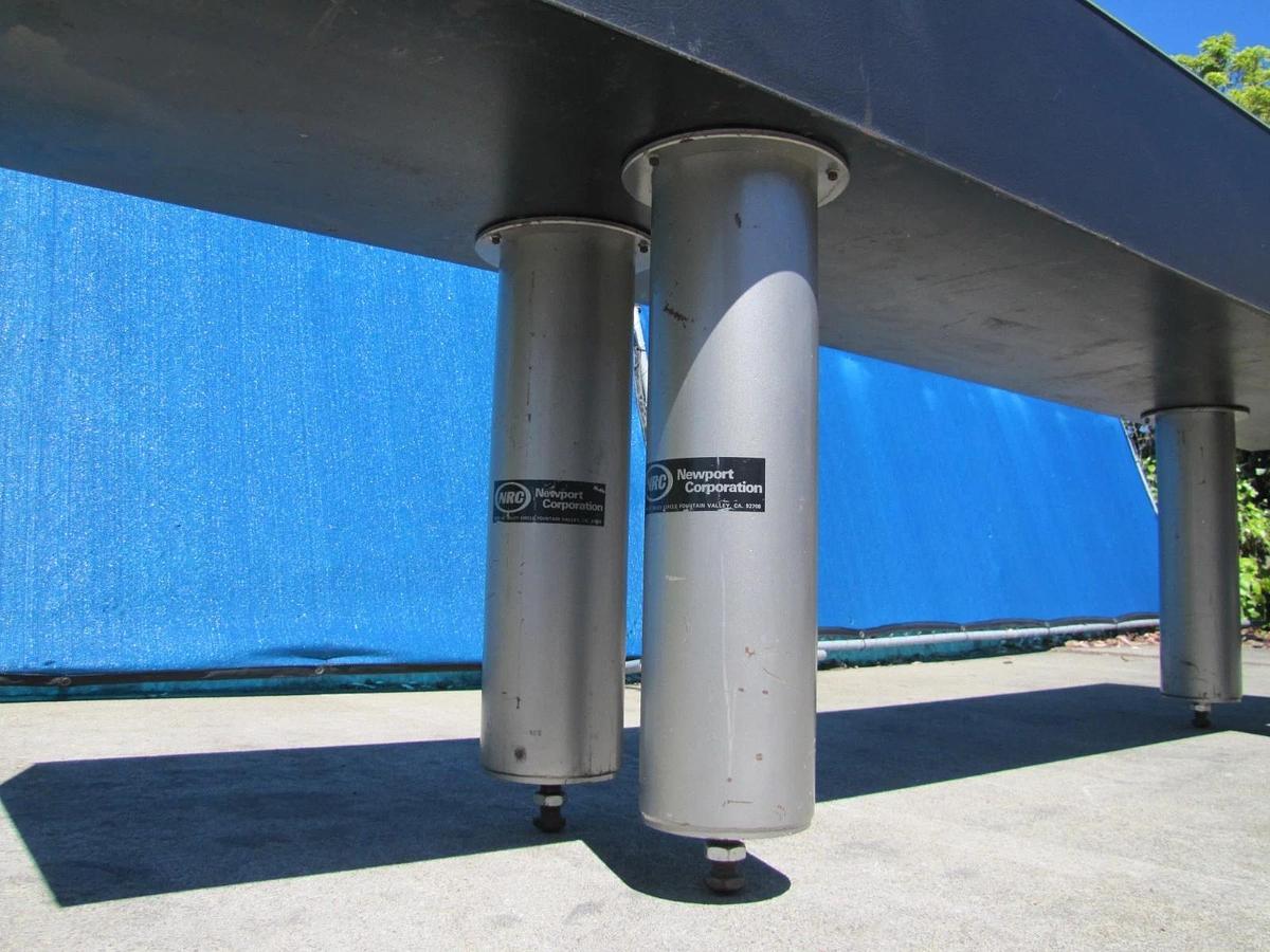 Used Newport NRC 10' x 2' Optical Breadboard Sealed Hole Table Top with Legs