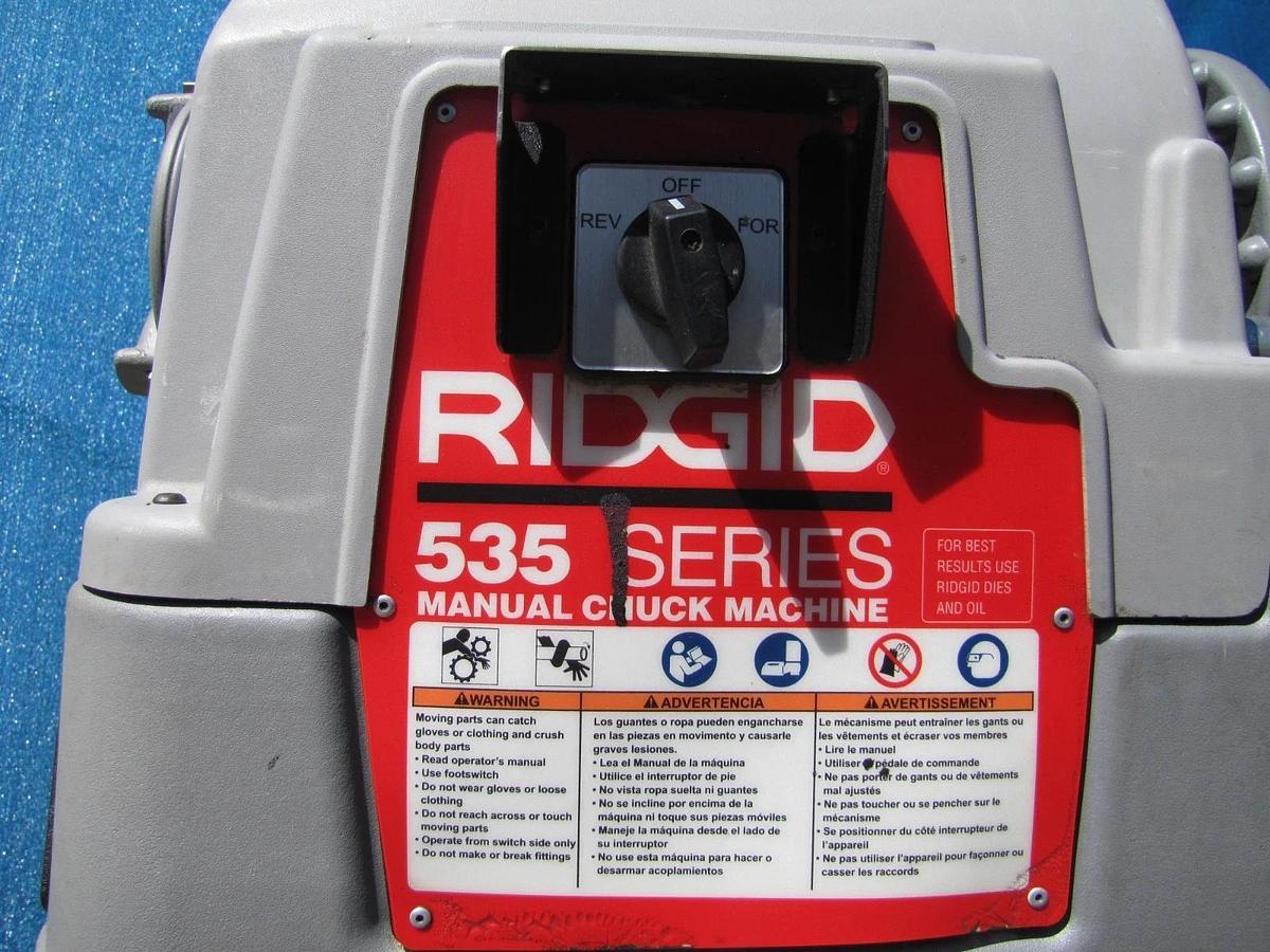 Used Ridgid 535 Series Pipe Threader Threading Machine With 811A Die Head 1/2" to 2"