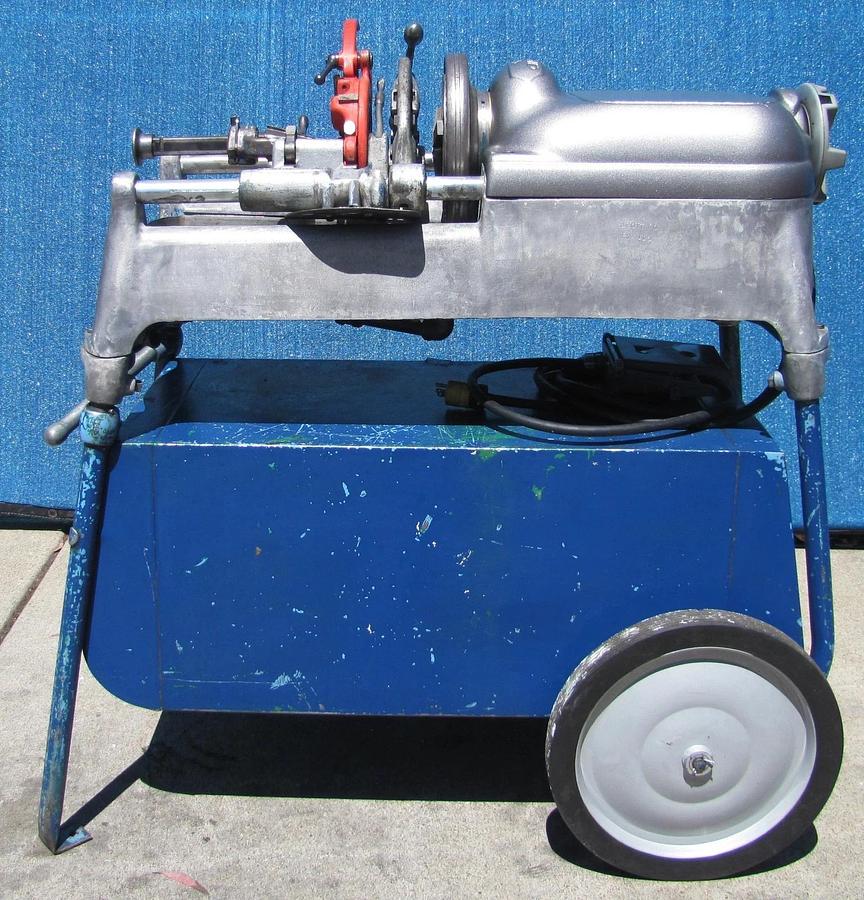 Used Ridgid 535 Pipe Threader 1/2" to 2" Pipe Threading Machine with 815A Die Head #3