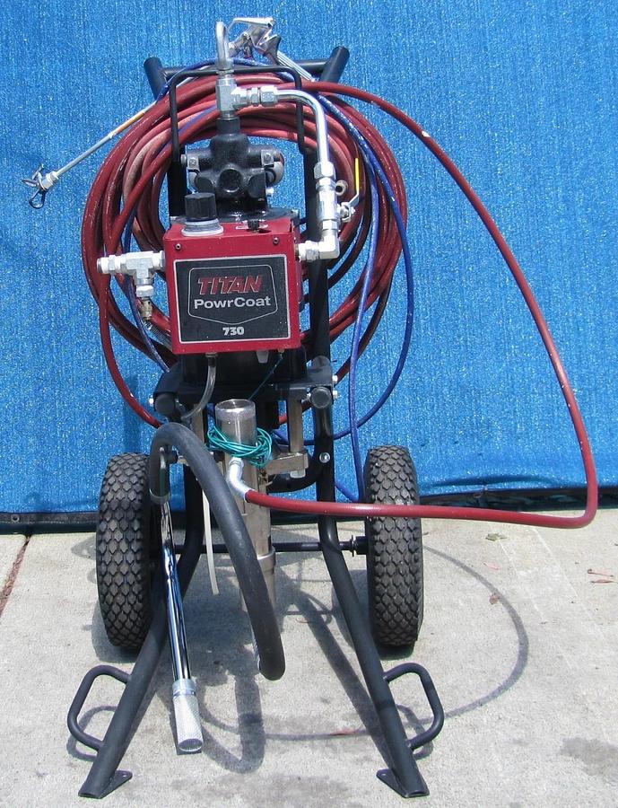 Used 2019 Titan Powrcoat 730 Air Powered Airless Paint Sprayer 3000 PSI @ 4 GPM