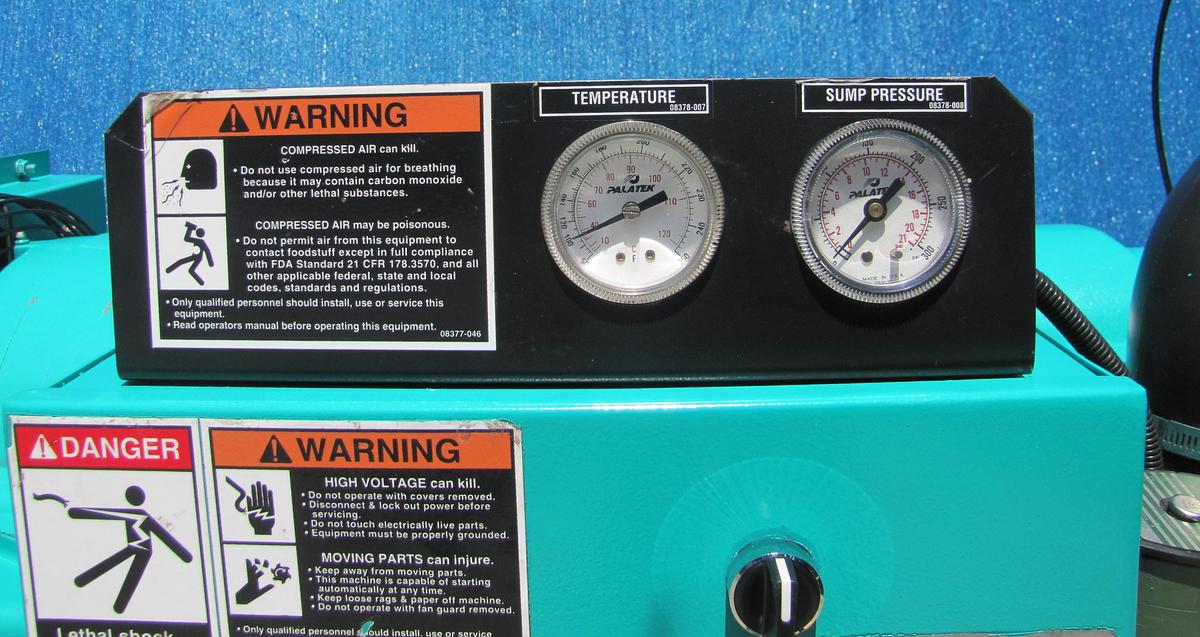 Used Sullivan Palatek 25 HP Rotary Screw Air Compressor 100 CFM 460V 3 Phase