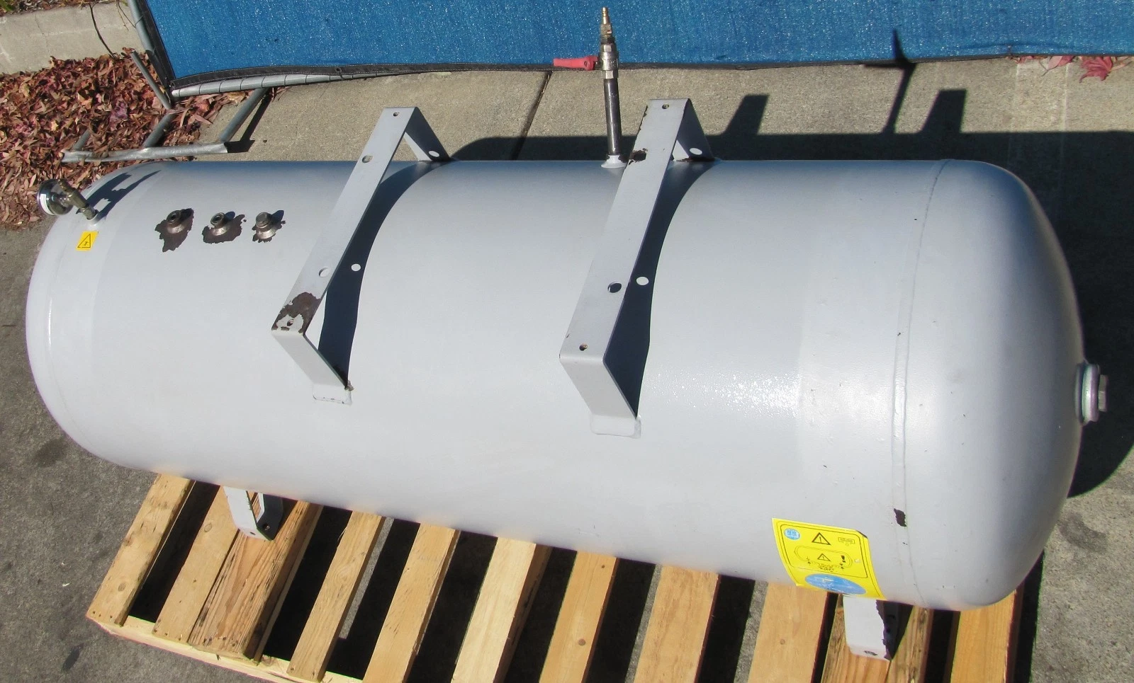 Used Chicago Pneumatic 120 Gallon Air Compressor Tank Receiver w/ Gauge Safety Valve