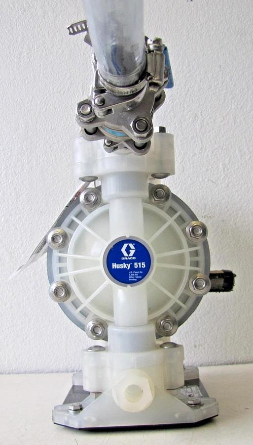 Used Graco Husky 515 Air Operated Polypropylene Double Diaphragm Pump 3/4" NPT