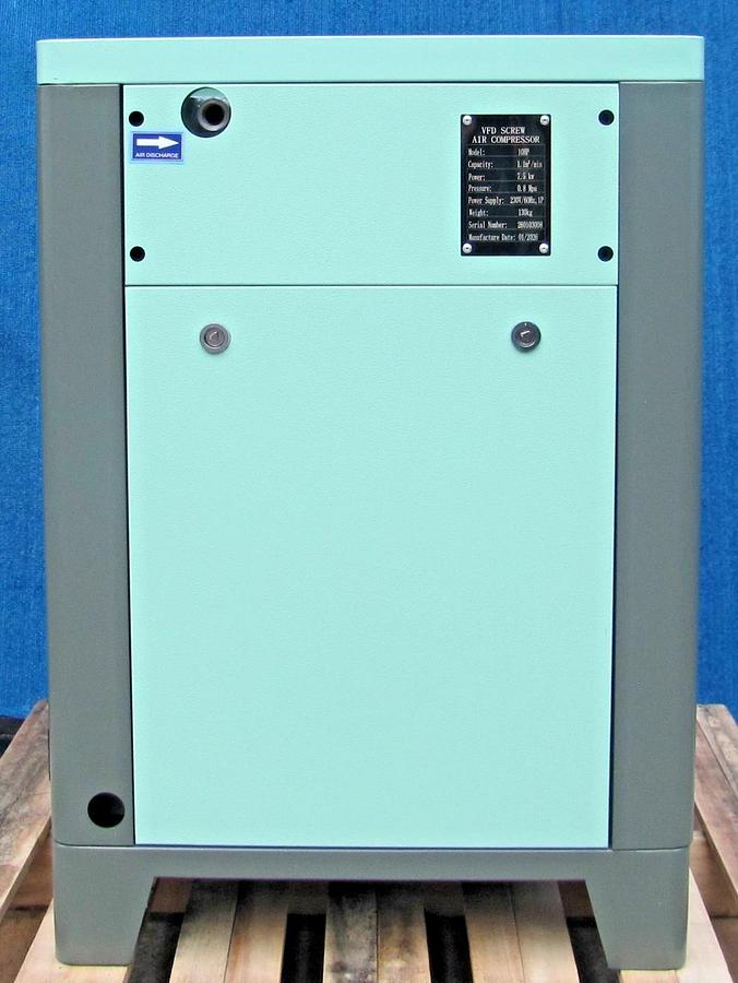 Used 2026 Maximus 10 HP Rotary Screw Air Compressor VFD 230V Single Phase