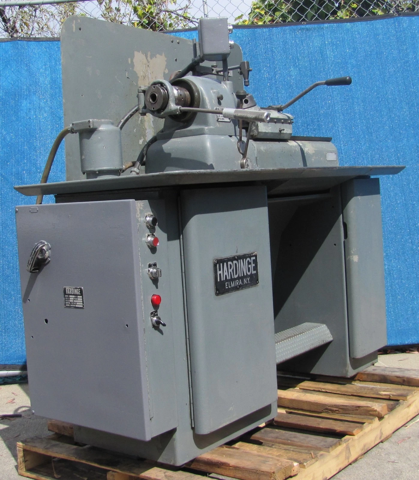 Used Hardinge VBS Collet Type Metal Lathe 1HP 460V 3PH Turret Attachment Coolant Pump