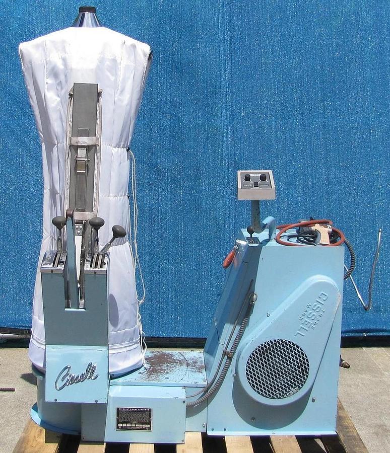 Used Cissell FFCD Dress Garment Form Finisher Steam Dry Cleaning Suzy Susie