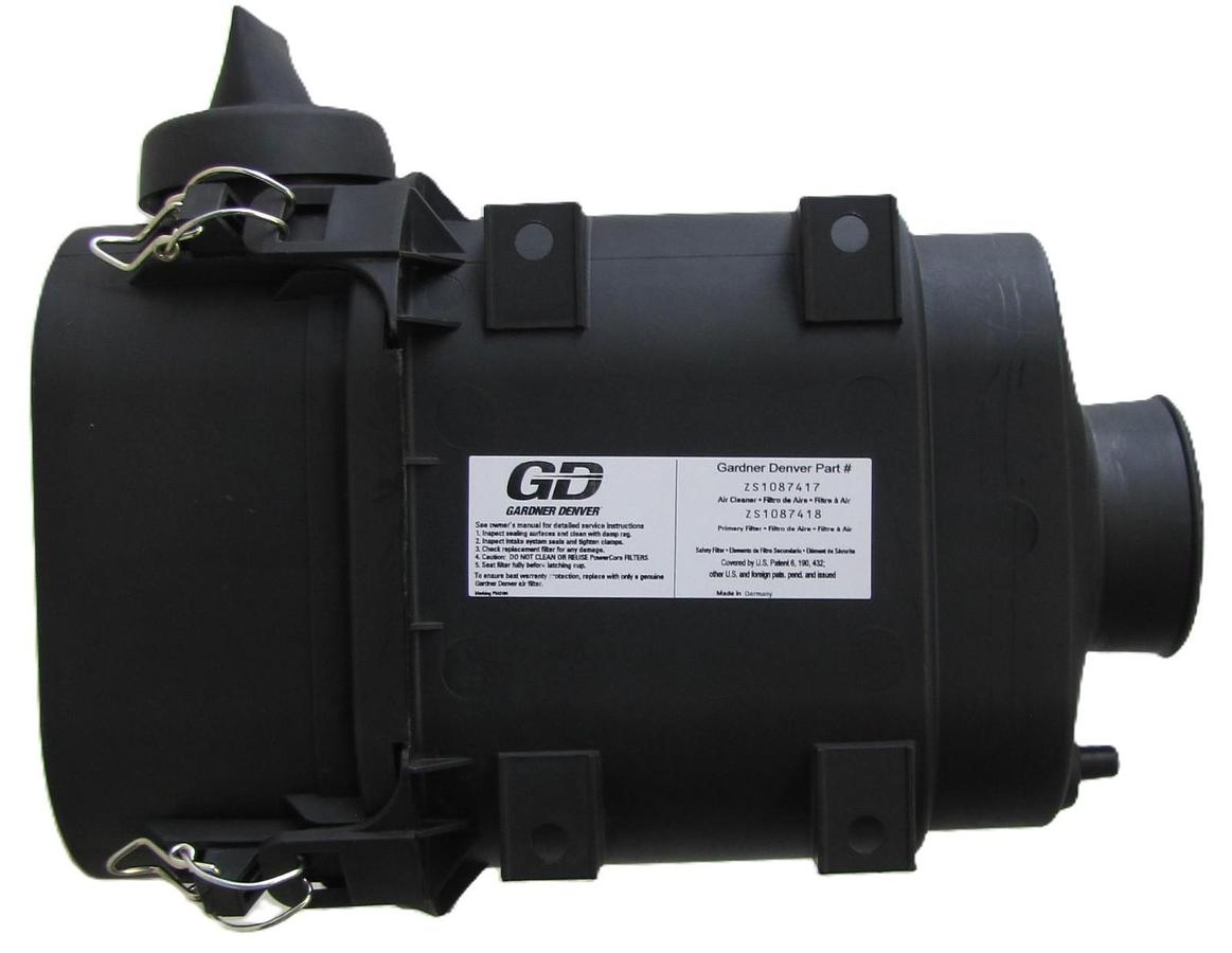 Used Gardner Denver Air Cleaner Assembly ZS1087417 with Air Filter Element ZS1087418