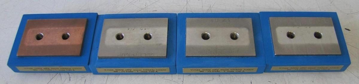 Used Lot of 4 Celem CP 30/75 High Frequency Capacitors 22nf Ohms 500V 150A 100 kHz