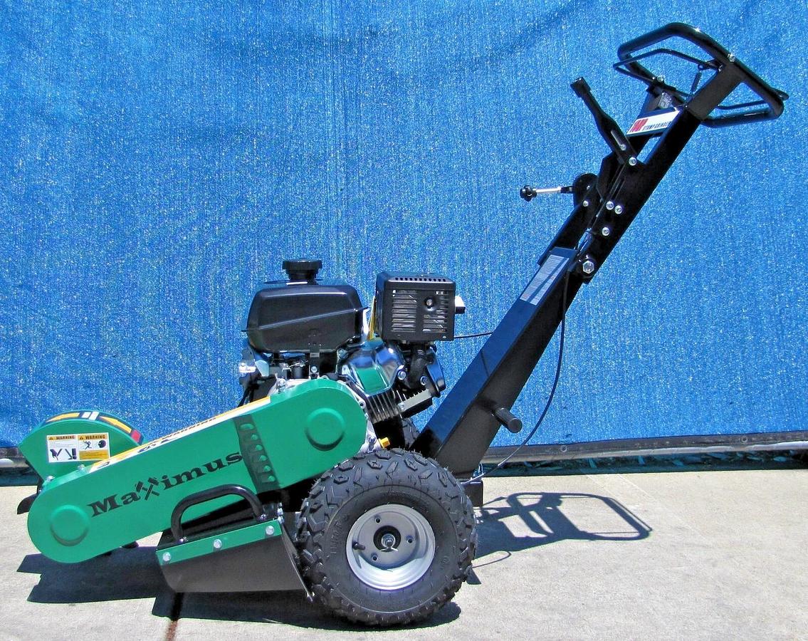 Used Maximus 15 HP Walk Behind Stump Grinder With Kohler Gas Engine & Extra Teeth