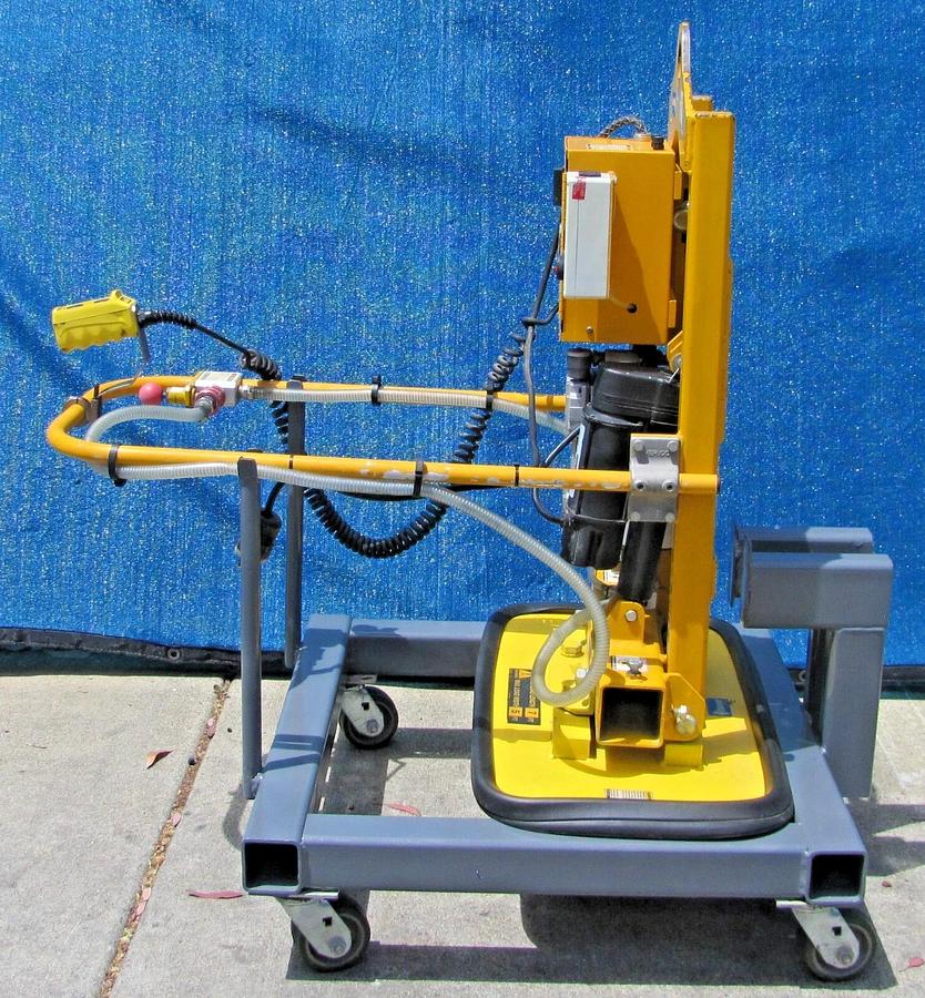 Used Anver 1000 lbs  Electric Powered Vacuum Pad Lifter Lift ET100S-FP 90° Tilting