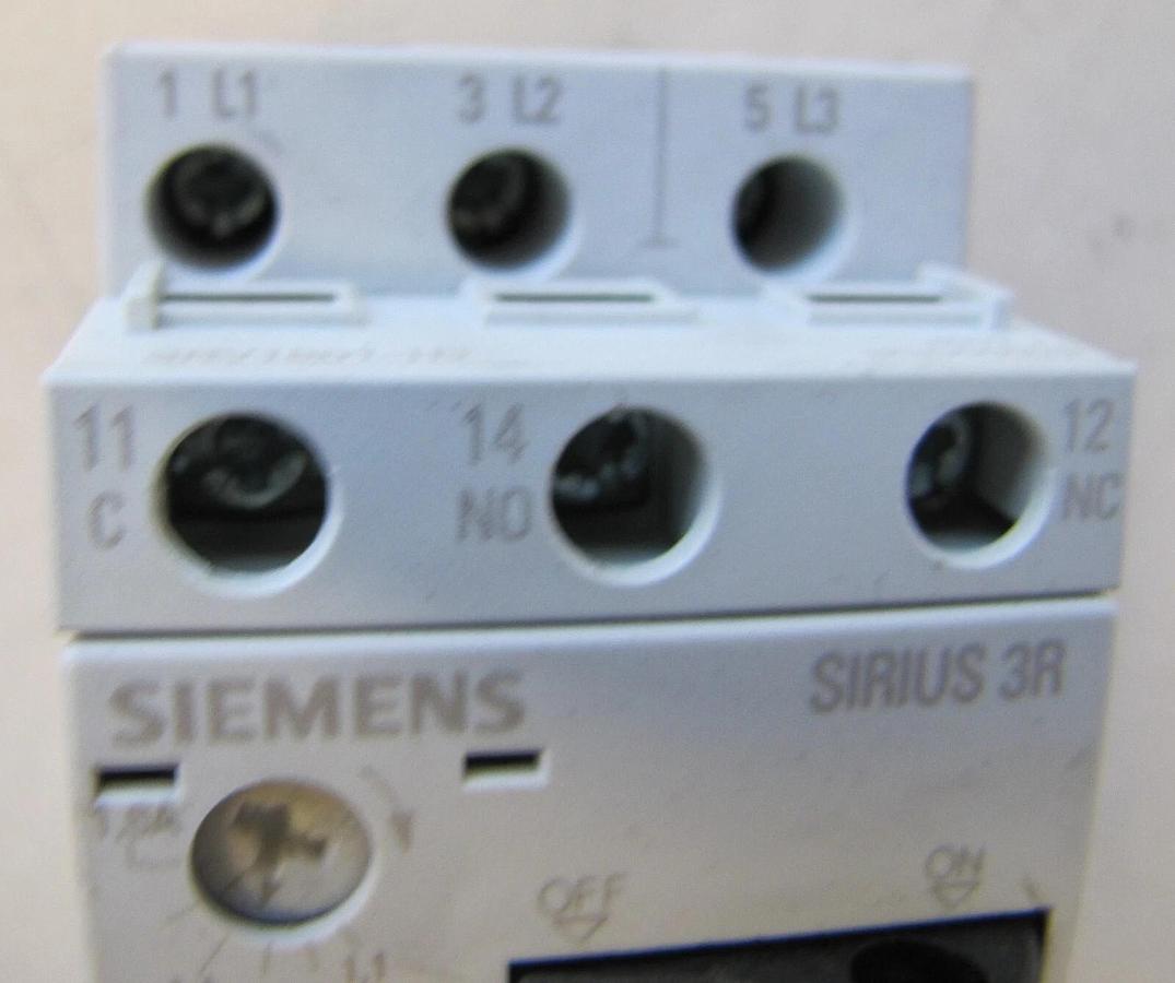 Used Siemens Sirius 3R 3RV1011-AA10 20A 20 Amp Circuit Breaker 3 Pole 600V