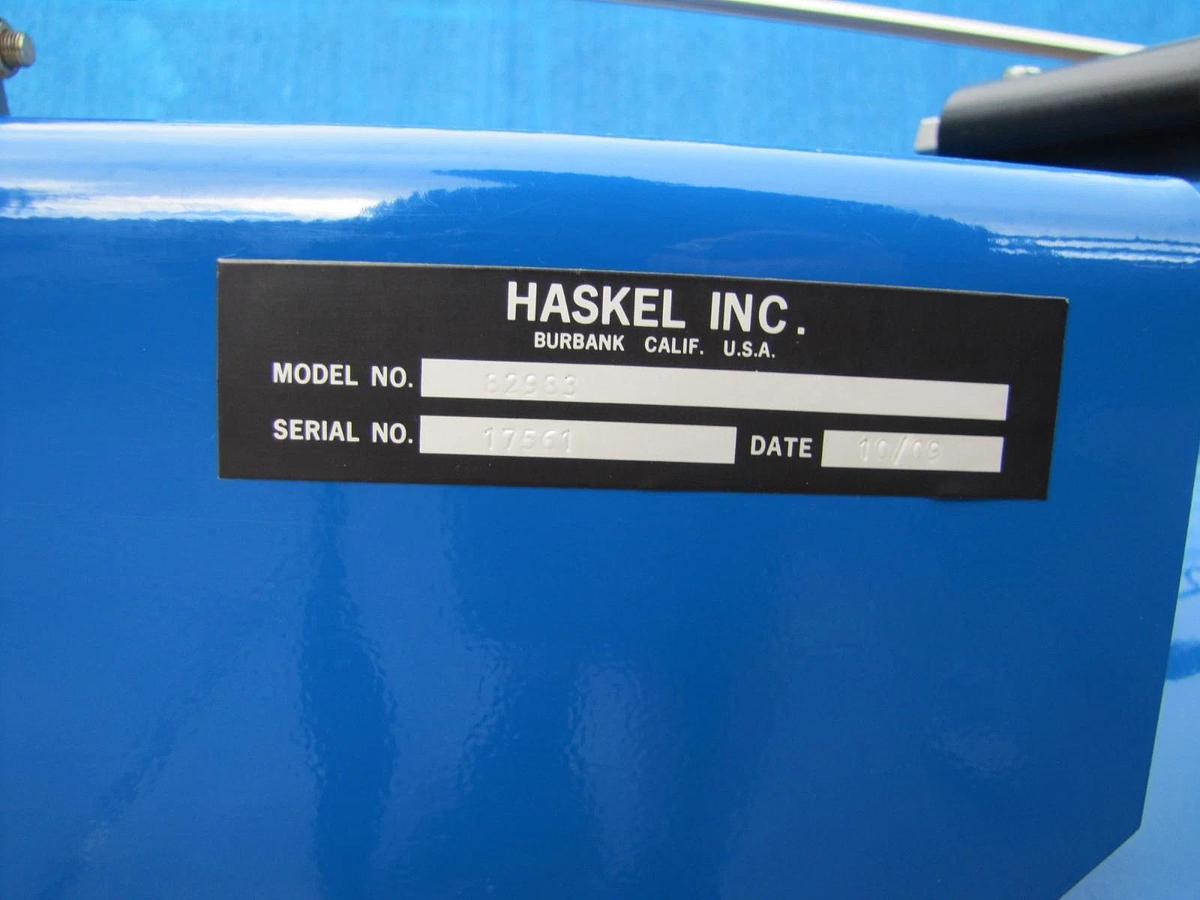 Used Haskel 8AGD-2 Single Stage Double Action Gas Booster with 80 Gallon Tank