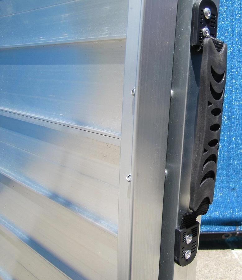 Used Aluminum Single Fold Loading Ramp 2 ft Long x 28.5 in Wide Portable 600 ft