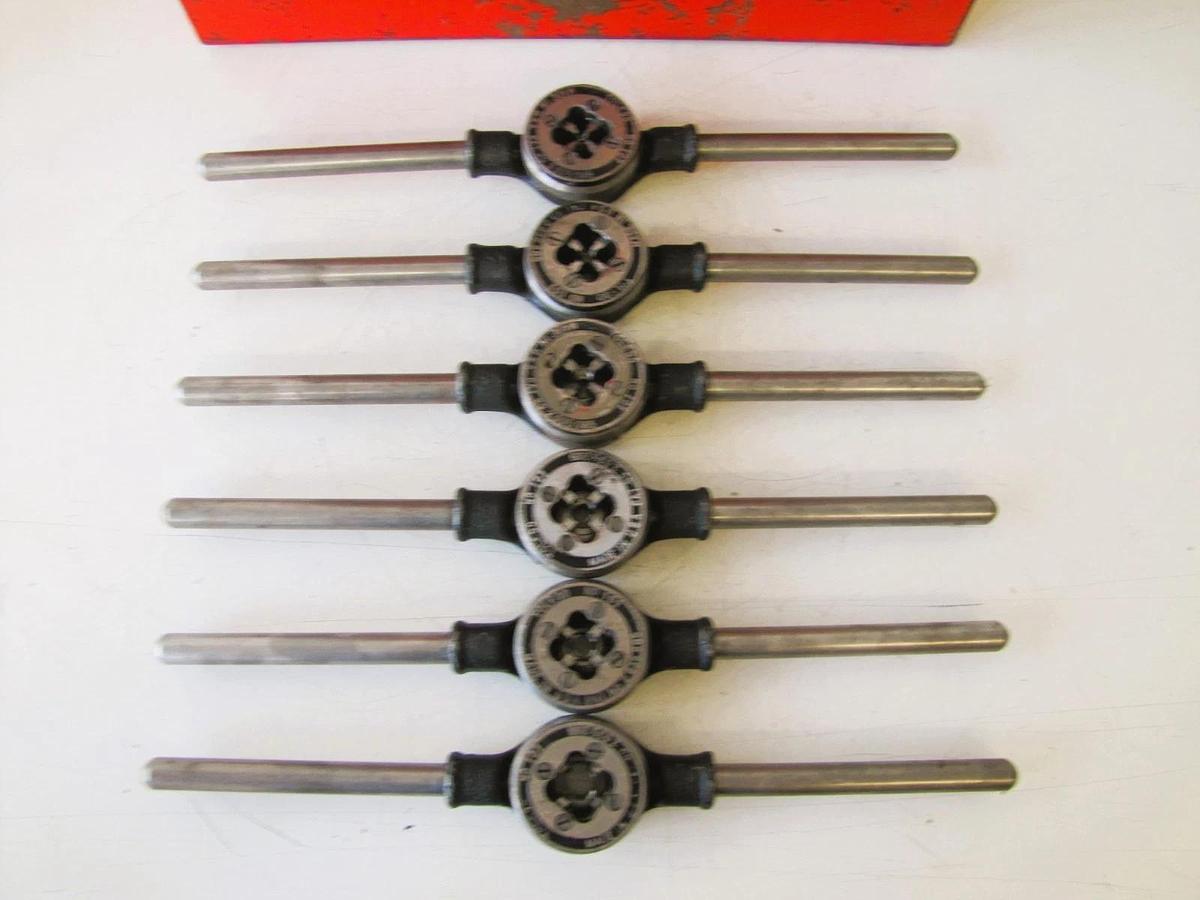Used Toledo 101 Adjustable Bolt Die Stock Tapping Set 1/4" to 5/8" with Case