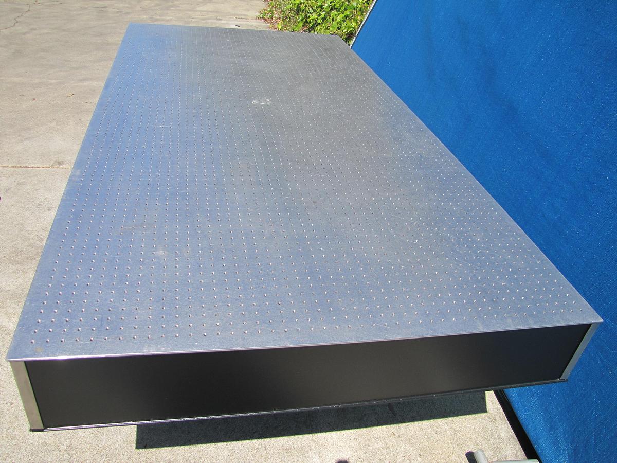 Used Newport MST 8' x 4' Breadboard Optical Table Top with Pneumatic Isolation Legs