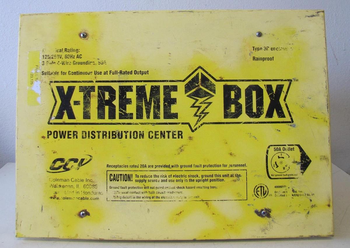 Used X-Treme Box Spider Temporary Power Distribution 50A 125/250V 3P 4W Twist Lock #2