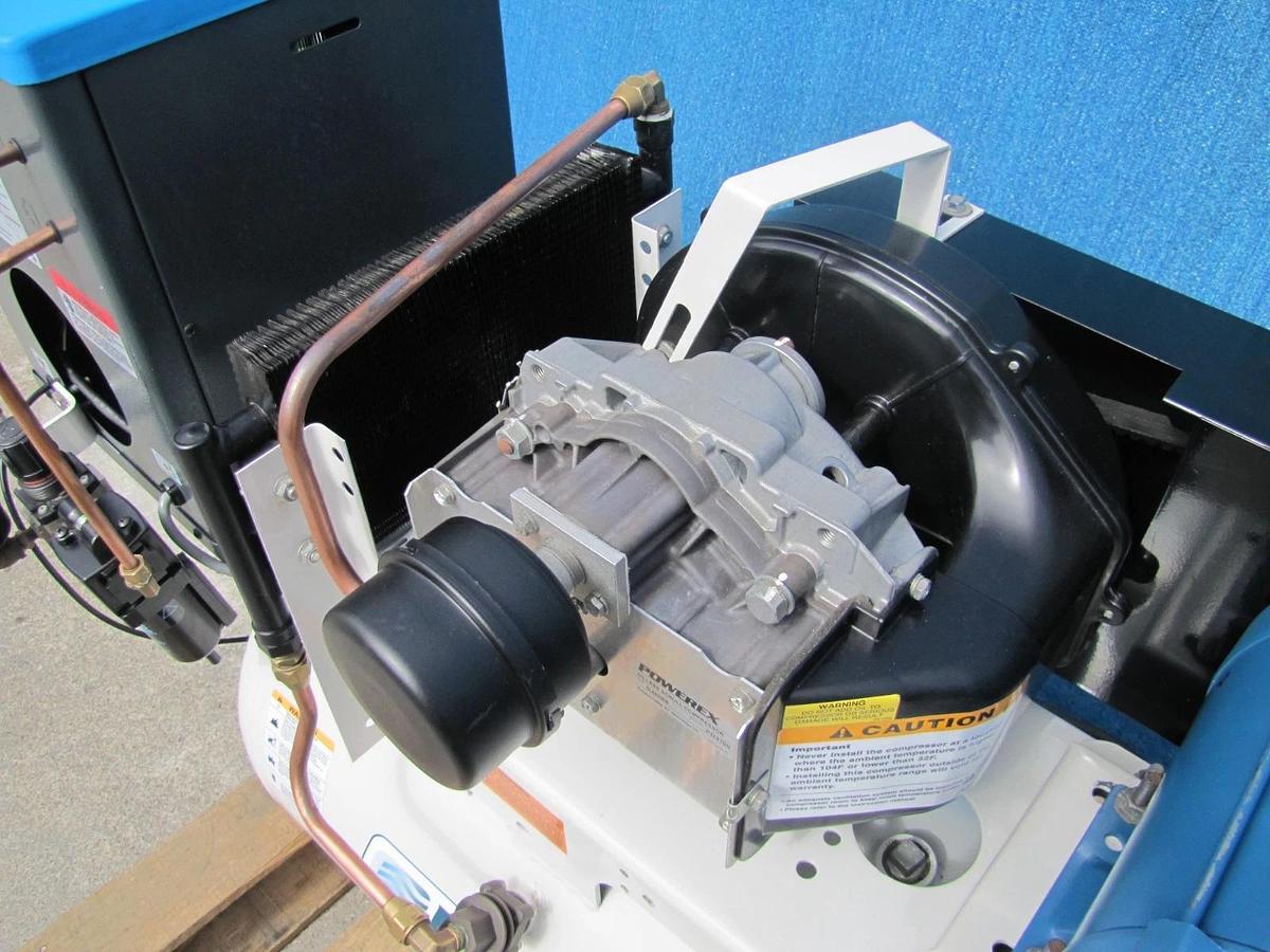 Used Powerex Oilless 3HP Scroll Air Compressor STS030134 with Tank and Air Dryer