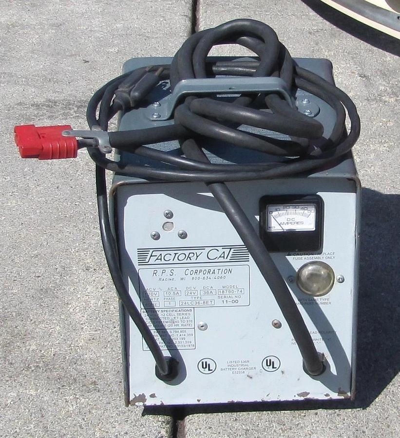 Used Factory Cat Walk Behind Floor Scrubber 29" Path 24VDC Battery System W/ Charger