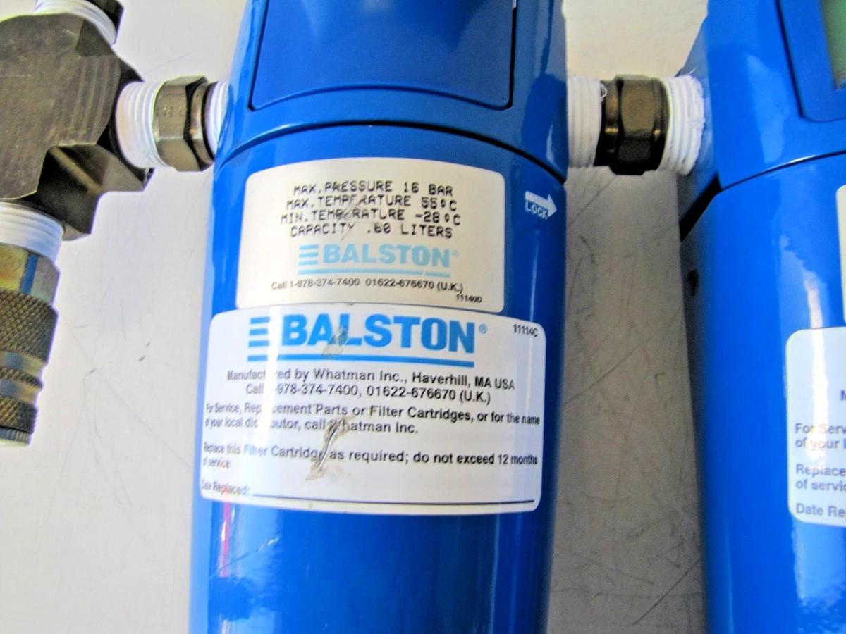 Used Balston 858 In-Line Compressed Air Filter Assembly 16 Bar 0.80 L Quick Connect