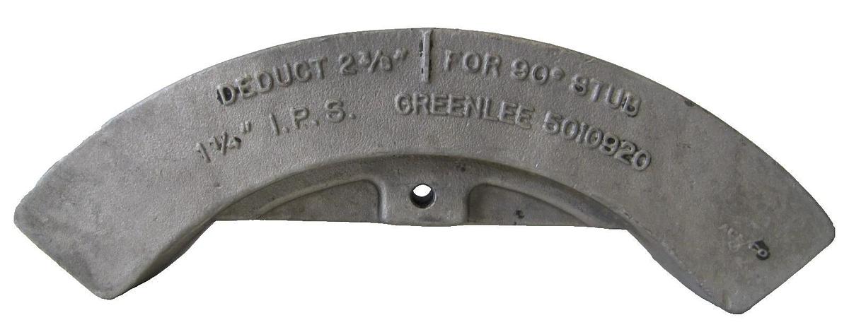Used Greenlee 1-1/4" IPS Bending Shoe 5010920 Rigid Conduit for Pipe Bender
