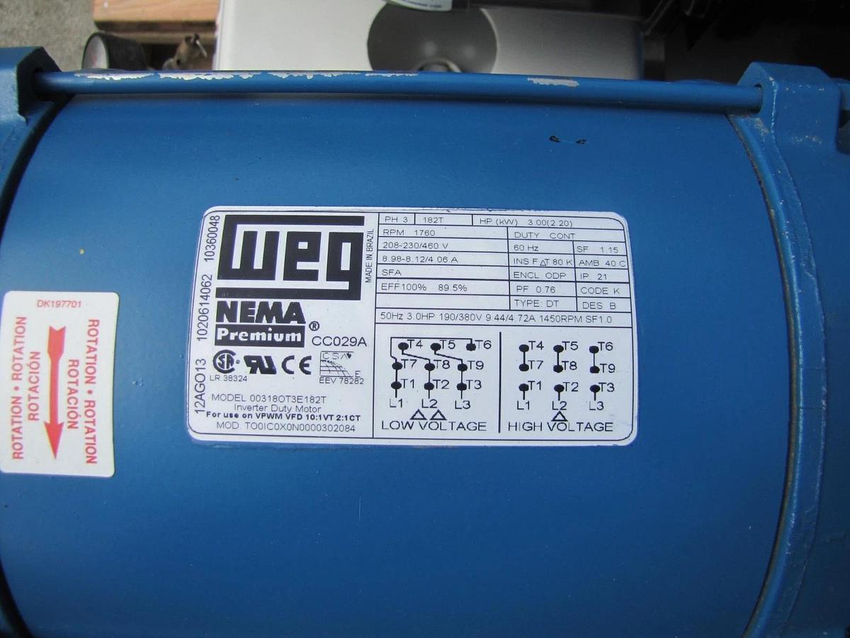 Used Powerex Oilless 3HP Scroll Air Compressor STS030134 with Tank and Air Dryer