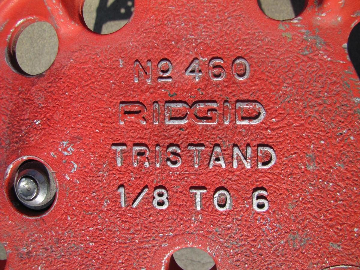 Used Ridgid 460 Portable Tristand 1/8" to 6" Pipe Chain Vise and Bender
