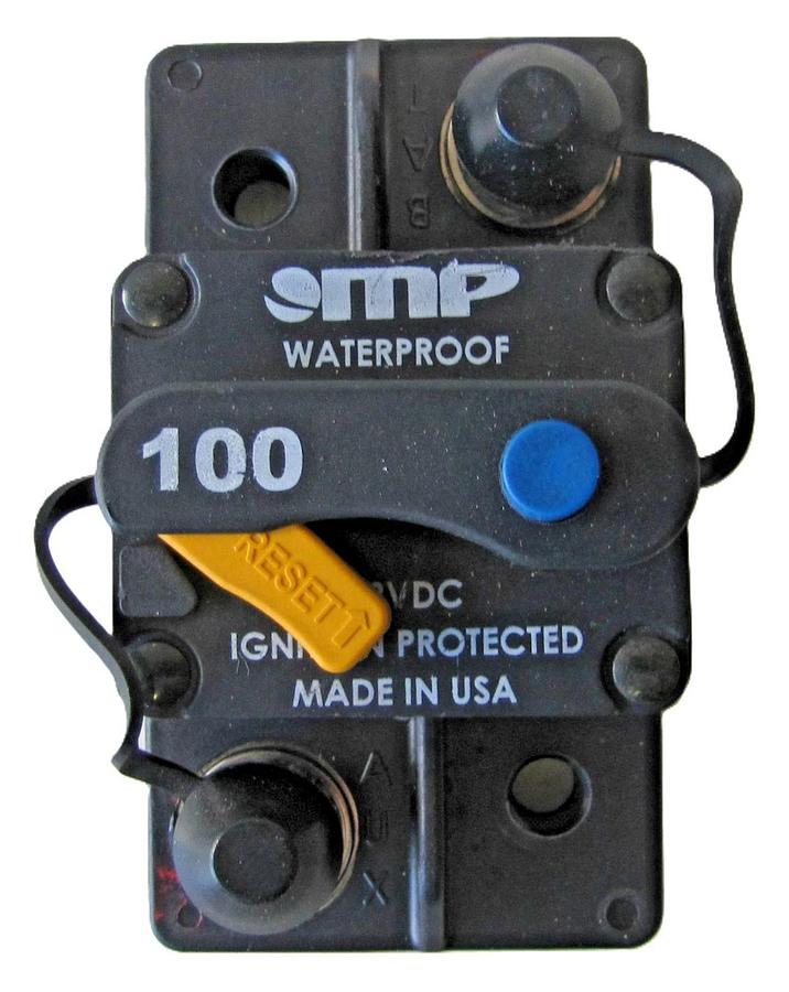 Used Mechanical Products 100 Amp Circuit Breaker 48 VDC Ignition Protected Protector