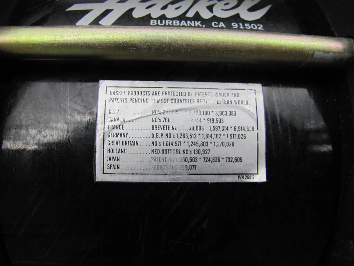 Used Haskel 8AGD-2 Single Stage Double Action Gas Booster with 80 Gallon Tank