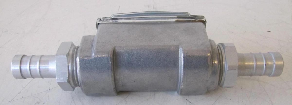 Used Digital Electronic Fuel Flow Meter Barbed Hose Connectors Multi-Fuel Gas Diesel