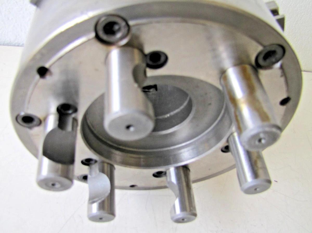 Used Bison Poland 8" 3-Jaw Self Centering Lathe Chuck 3245 Six Pin Rear Mount D1-6