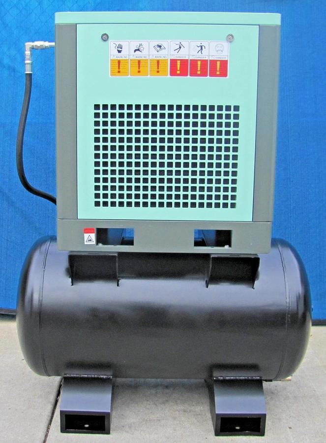 Used 2026 Maximus 10 HP Rotary Screw Air Compressor VFD 230V Single Phase on 60G Tank