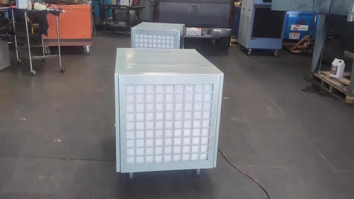 Used Syclone Negative Air Scrubber HEPA Filter 2000 CFM 115V 2 Speed Duct Port 29597