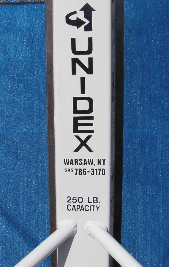 Used Unidex 250 lbs Electric Material Lift 31" Height 24" x 24" Platform 12V Battery